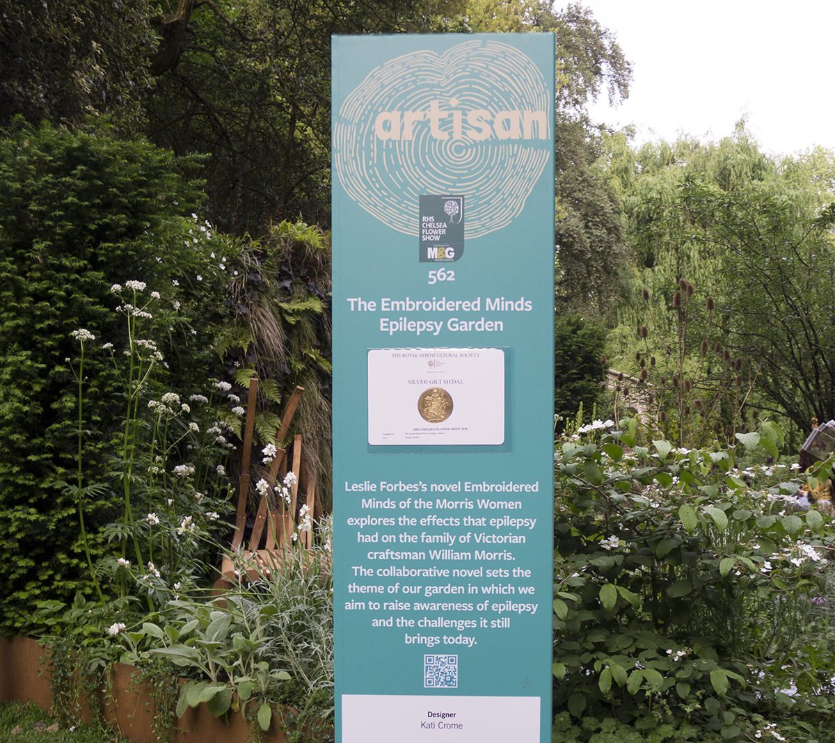 The introduction sign with our medal certificate